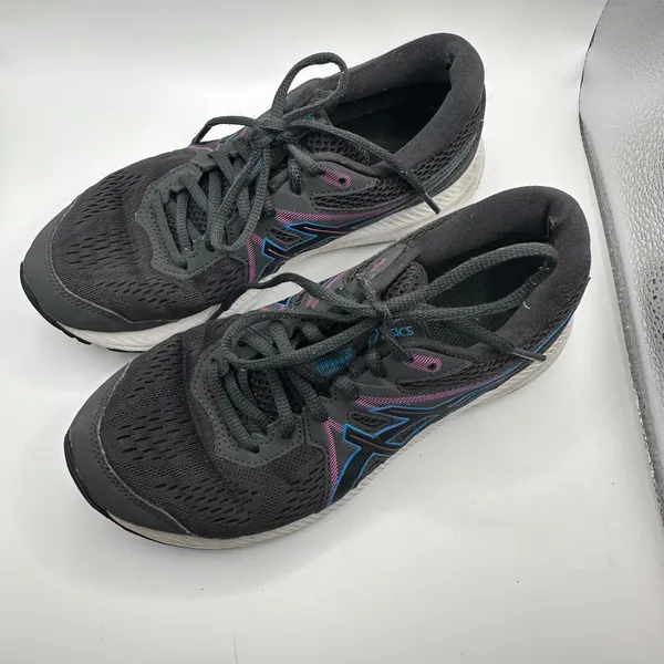 ASICS Gel Contend 7 Running Shoes Women's Size 8 Black‎ Pink Blue Athletic - Image 2