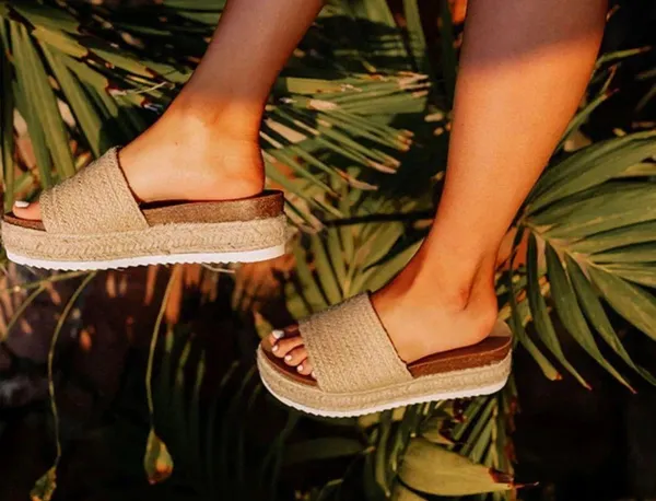 Soda Woven Strap Espadrille Wedge Platform - Image 3