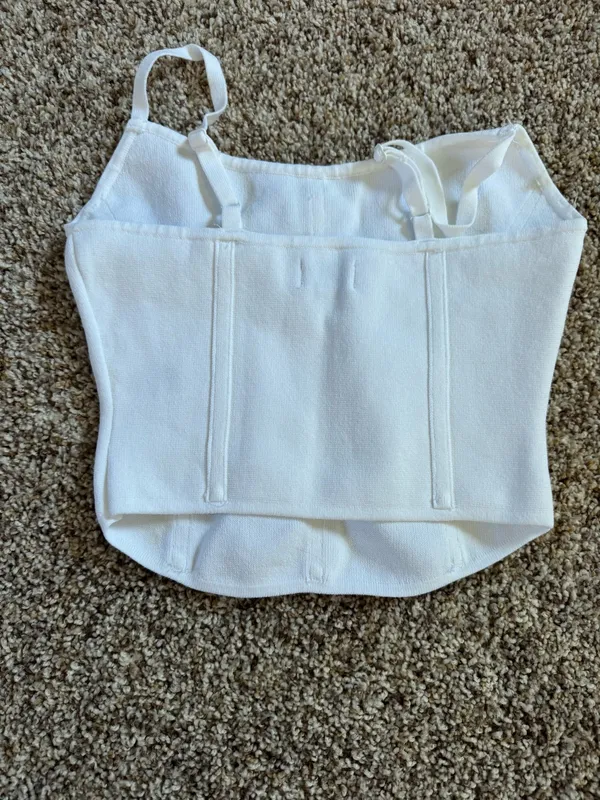Urban Outfitters White Corset Style Top - Image 2