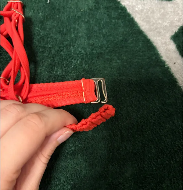 Hollister Red Bathing Suit Triangle - Image 3