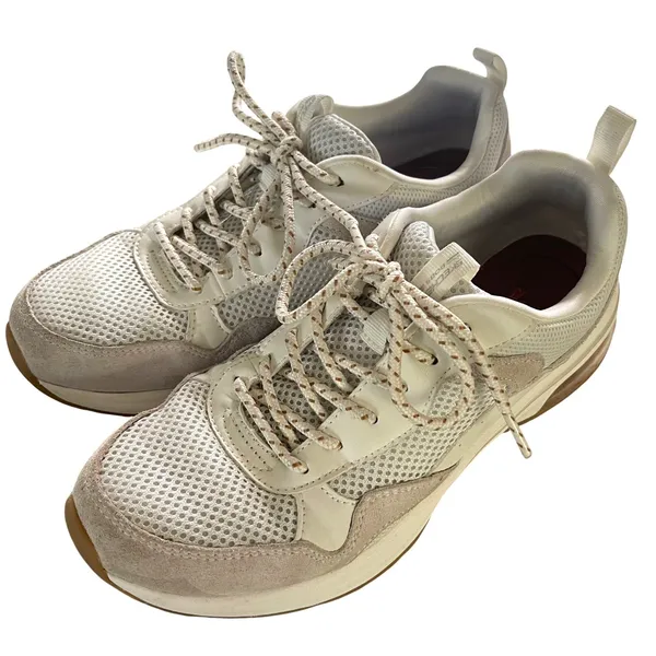 Skechers BOBS Sport Squad Air Sneakers Womens 8.5 Off White Chunky Memory Foam - Image 3