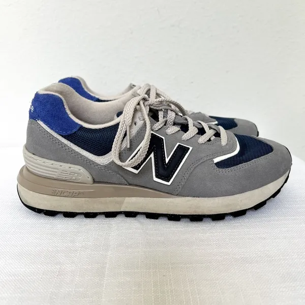 New Balance 574 Legacy Sneakers in Grey and Blue - Image 3