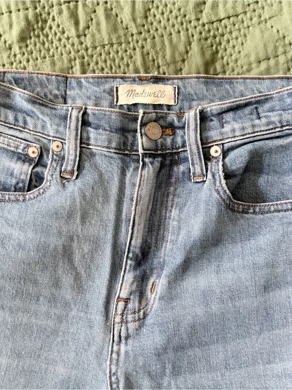 Madewell High-Rise Slim Boyjean Light Wash Denim Jeans Size 26 Tall - Image 3