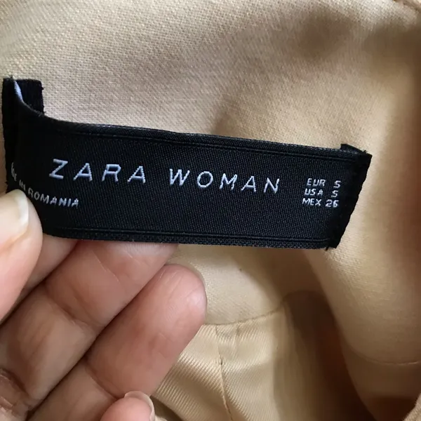 Zara Cream Double-Breasted Women's Coat - Image 6