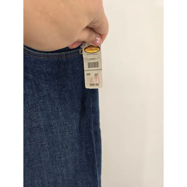 Talbots Jeans Women 8P Blue Straight Leg Stretch Petite Medium Wash Denim - Image 2
