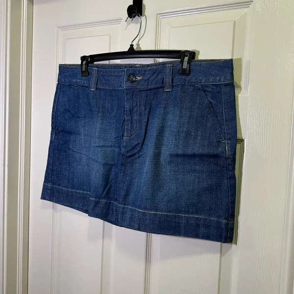 GAP Y2K Denim Skirt Mini Jean Skirt Size 18 Medium Wash - Image 3