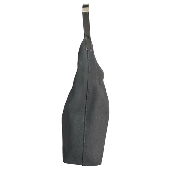 GUCCI Vintage Tom Ford Era Black Canvas Metal Handle Hobo Bag Excellent Cond Y2K - Image 4