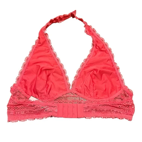 Victoria's Secret Women's Size Medium Lace Bralette Halter Cameilla Rose Pink - Image 7