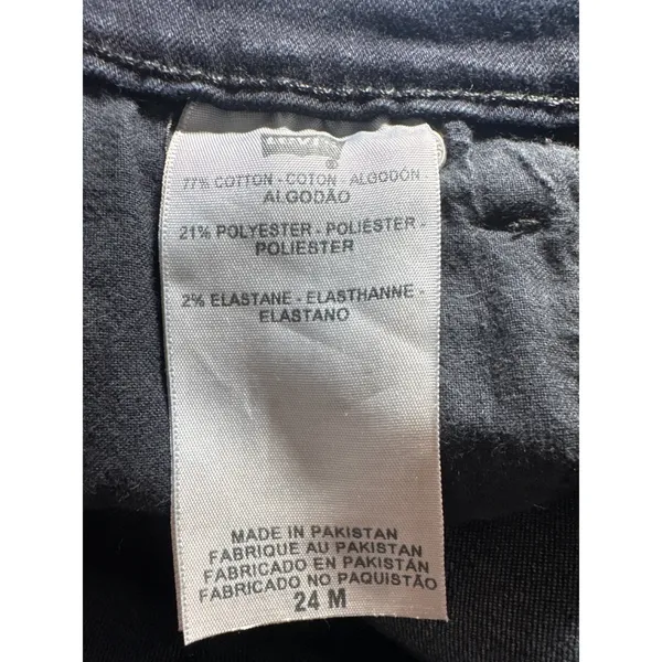 Levi's 512 Skinny Jeans Dark Wash Stretch Denim Classic Style Size‎ 24 - Image 3
