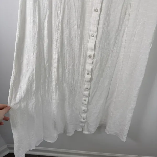Beach Riot Sandra Midi Dress White Swim Coverup 100% Cotton Coastal Womens Small - Image 4