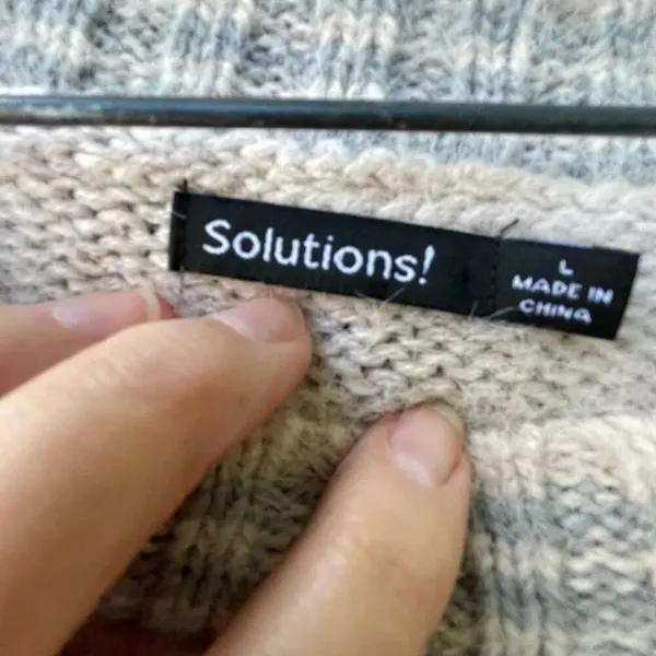 Solutions size L Fair Isle oversized casual sweater Pink Size L - Image 2