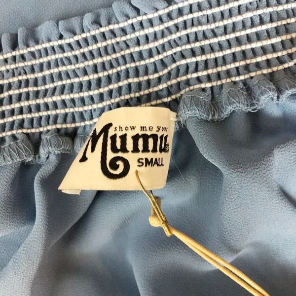 SHOW ME YOUR MUMU Coastal Blue Hacienda Maxi Dress Small - Image 6