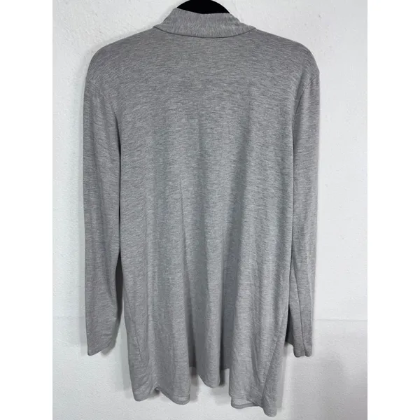 Zanana XL Women's Gray Ribbed Knit‎ Cardigan Top Cozy Lounge Casual Chic - Image 5