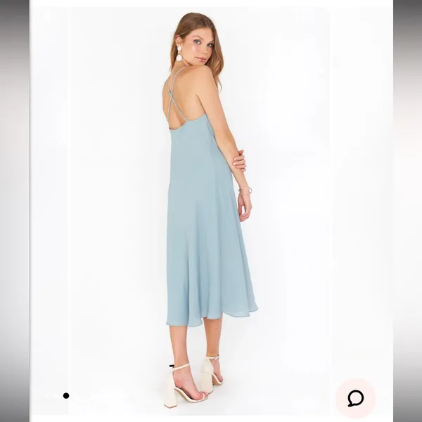 Show Me Your Mumu Verona Cowl Dress in Silver Sage Crisp Size Large - Image 2