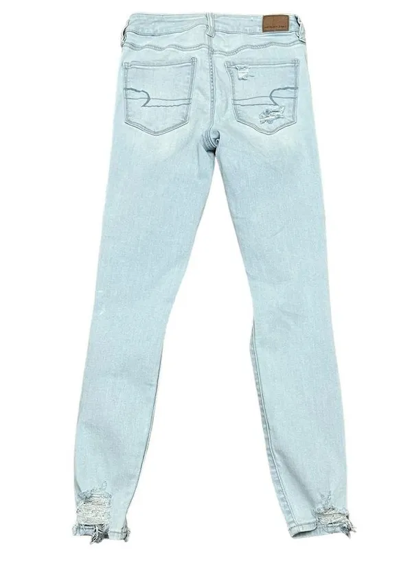 American Eagle Light Wash Next Level Stretch Curvy Super Hi Rise Jegging Jean 2 - Image 2