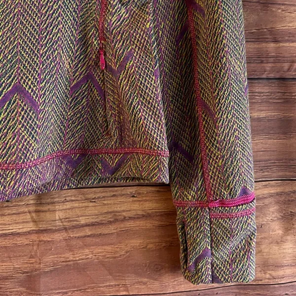 Lululemon Swiftly Tech Long Sleeve 2.0 Chevron Herringbone Magenta Purple Size 2 - Image 4