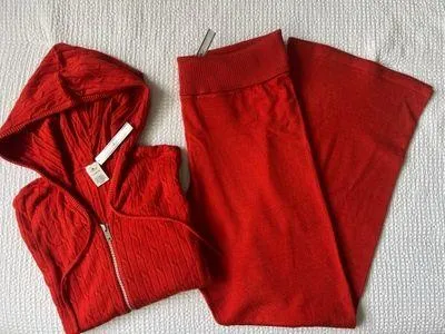 Hudson Cable Knit Full Zip Hoodie & Pants Set - L/ Xl - Image 4