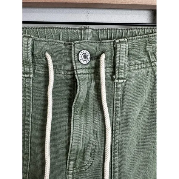 American‎ Eagle Women Olive Green Utility Jogger Pants Size 6 Regular Drawstring - Image 2
