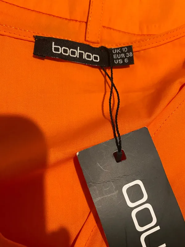 Boohoo New With Tag 2 Piece Orange Short Set - Image 6