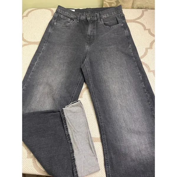 GAP High Rise Stride Fast Stride Black Cuffed Jeans Women’s Size 6 Short - Image 10