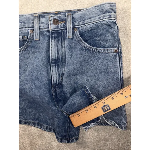 Levi's Shorts‎ 24 High Waisted Mom Women's Jean Jorts High Rise Blue - Image 10