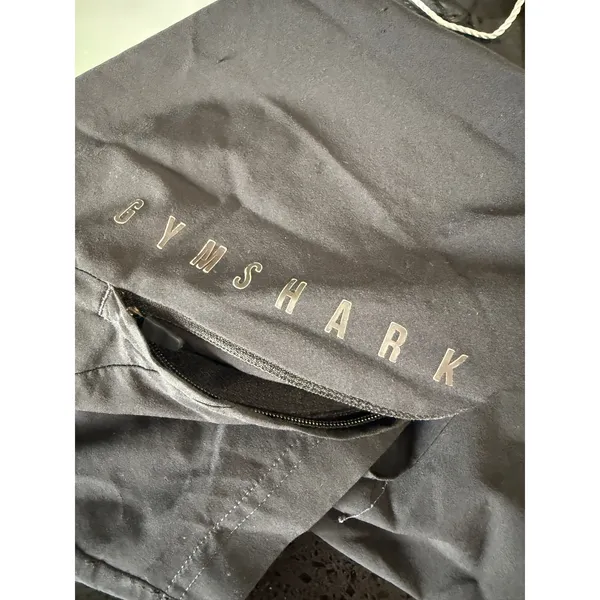 Gymshark‎ Womens Black Running Athletic Shorts Size L Zipper Pocket Sporty 3117 - Image 4