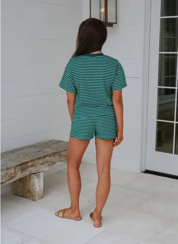 These Three Boutique Set Two-Piece Striped green  - Image 4