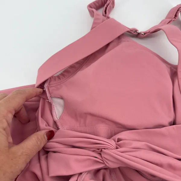 NEW IUGA Pink Tennis Dress with Built-in Shorts and Pockets Small Halter‎ Back - Image 8