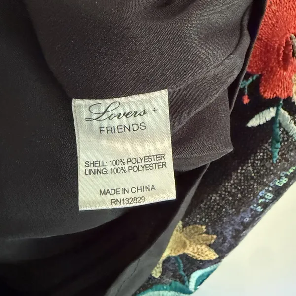 Lovers + Friends Caspian Embroidered Sequin Floral Shift‎ Dress Sz Small Revolve - Image 6