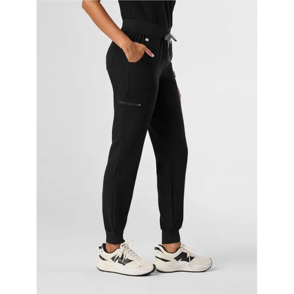 FIGS Zamora Black Multi Pocket Drawstring Jogger Scrub Pants Women’s Size Small - Image 2