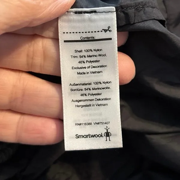 SmartWool Women’s Size XL PhD Ultra Light Sport Anorak Jacket Black SW016038 - Image 6