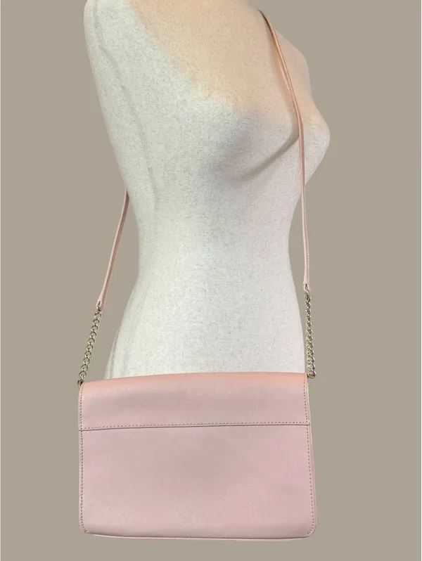 Kate Spade New York Pink and Purple Bow Crossbody Bag - Image 2