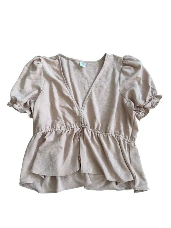 MELROSE & MARKET Light Blush Pink Crop Top Size Large - Image 5
