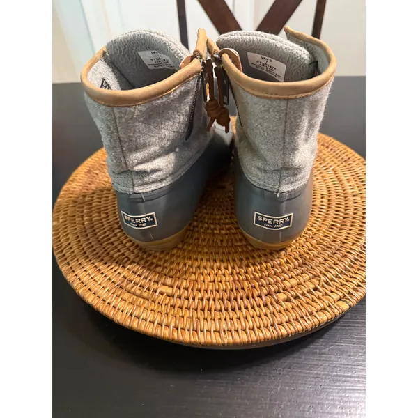 Sperry‎ Saltwater Grey Wool Insulated Waterproof Duck Boots STS82475 Womens 7 - Image 7