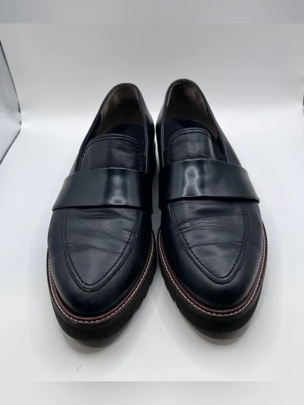 Paul Green 1670-003 slip-on loafers black leather chunky lug sole size US 7.5 - Image 3