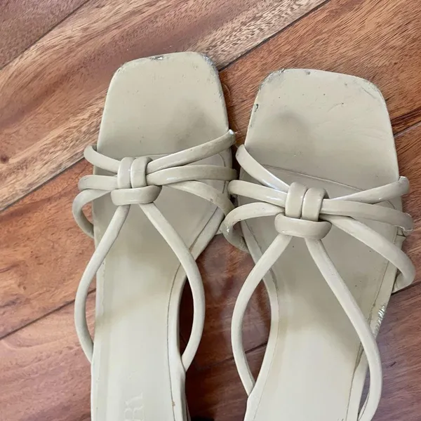 ZARA Beige Strappy Kitten Heels - Image 8