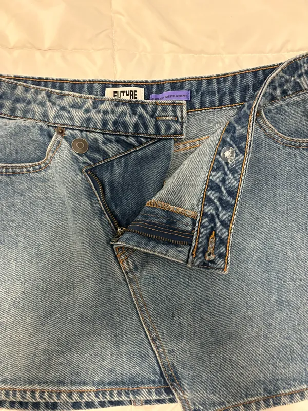 Future collective denim skirt Blue Size 4 - Image 2