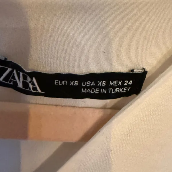 Zara White Mini Dress Size Xs - Image 2
