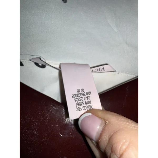 Victoria's Secret Sz Small‎ Satin Pajama Romper Missing Tie - Image 3