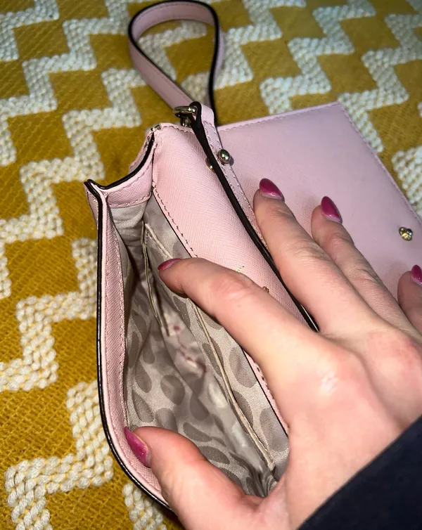 Kate Spade Pink Leather Cross Body Purse - Image 8