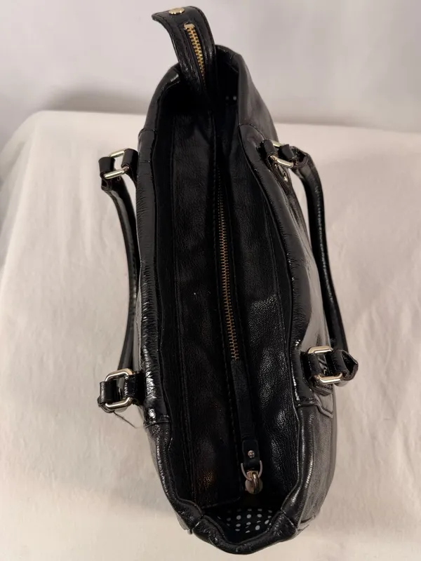 Kate Spade Patent Leather Top-Handle Bag‎ in Black - Image 6