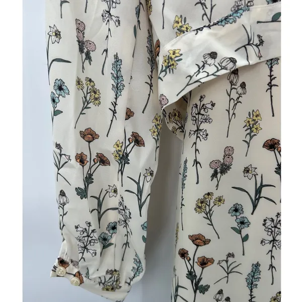 Comune Shafer Garden Print Dress Ivory Floral Long Sleeve Removable Top‎ NWT S - Image 6