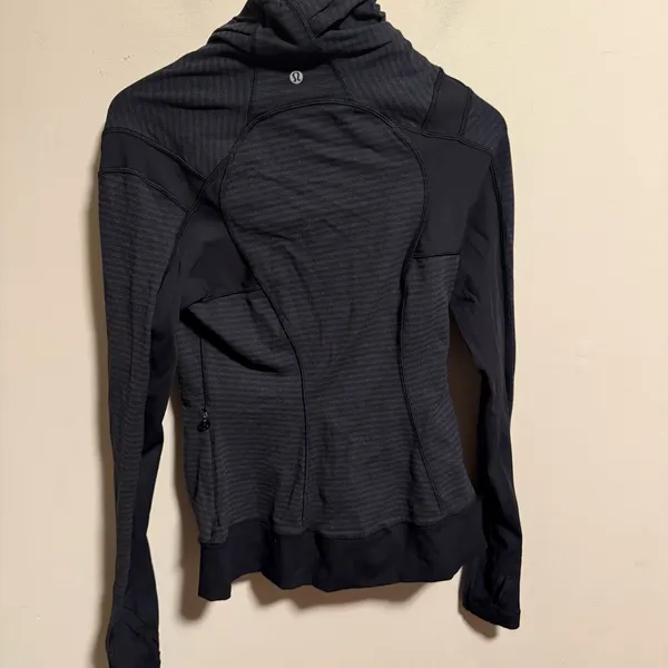 Lululemon Bhakti Yoga Jacket Luon Pique Black Dark Slate / Black- Size 6 - Image 3