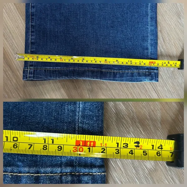 Flamingals Sz 2XL Wide Leg Jeans Mid Waist Baggy Stitch Decor Washed Pants New - Image 11