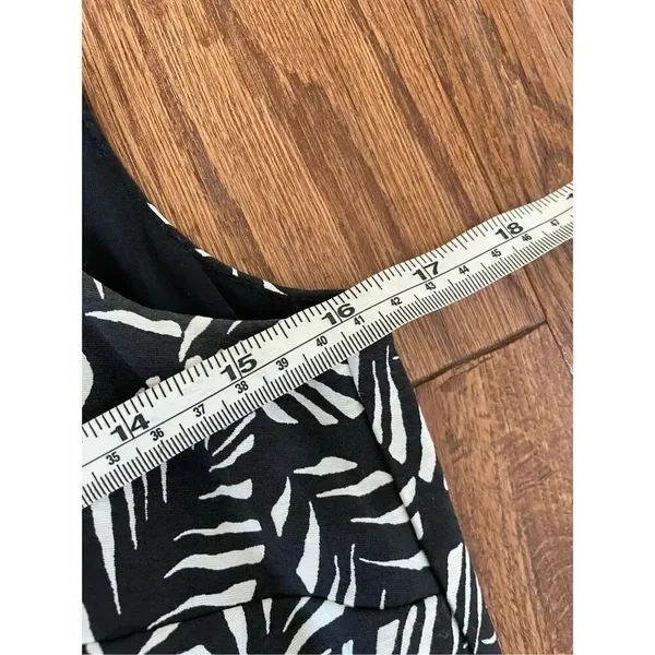 Loft tropical palm leaf black and white romper 2 - Image 12