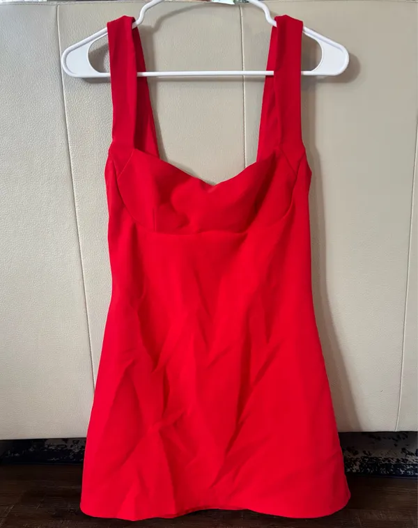 Superdown Aneira Mini Dress in Red - Image 3