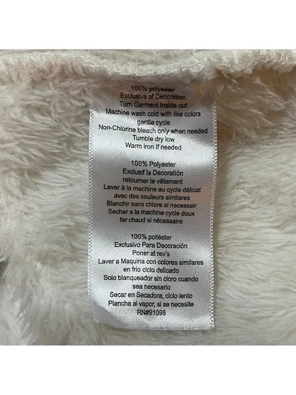 Fleece Pullover Camel and Cream Women's Size Large - Image 10