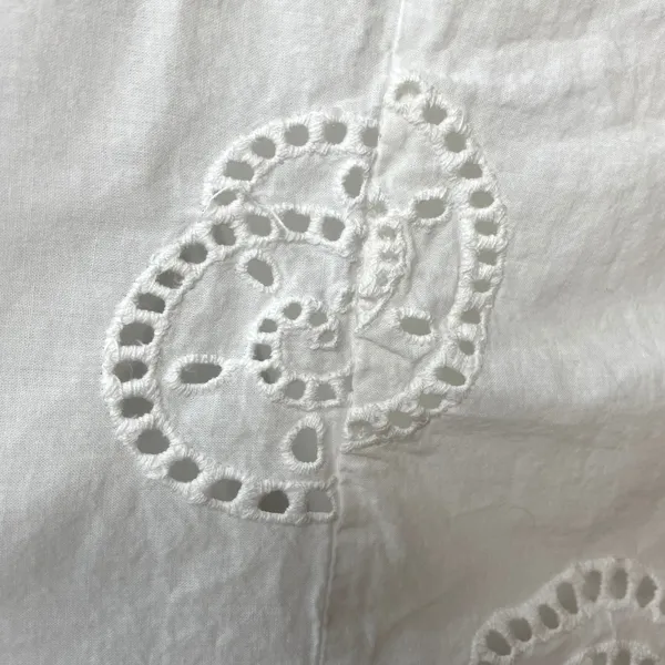 Sim & Sam Eyelet Dress Beachy Seashell Sun Star Nautical White Milkmaid Pockets - Image 14