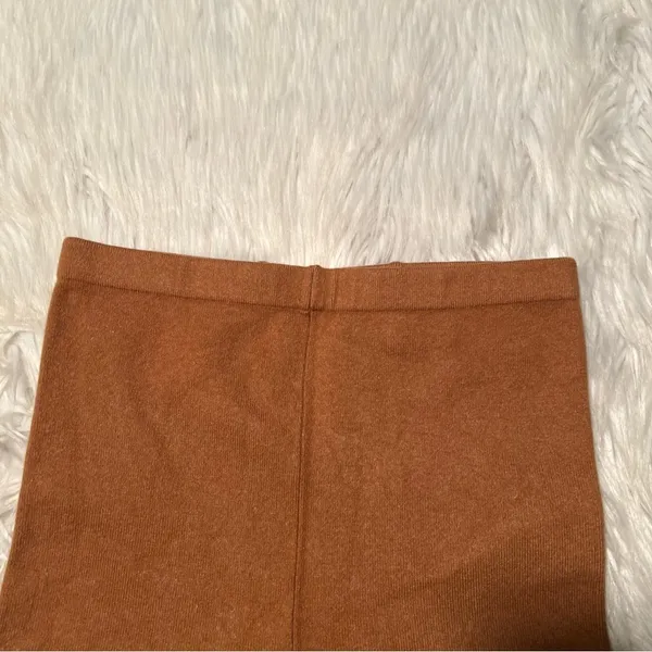 Women's‎ Knit Legging Pull On Tan Rust Brown Sweater Warm Cropped Mid-Rise - Image 3