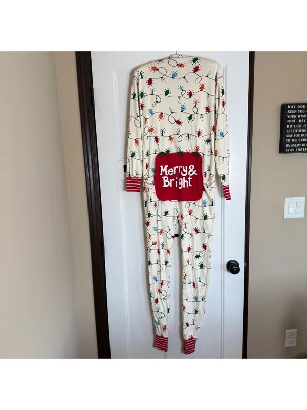 Little Blue House Hatley One Piece Pajamas Womens Small Union Suit Seat Flap - Image 3